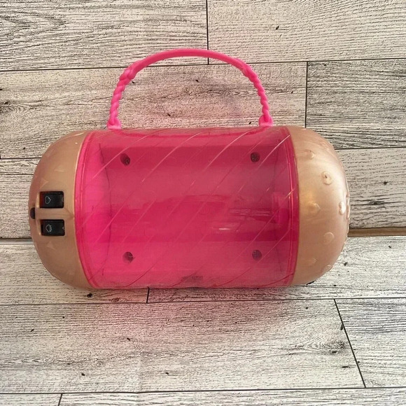 ~LOL Surprise ~~Empty Hot Pink Gold Case Bullet Shape purse 6.5 inch - Picture 1 of 4
